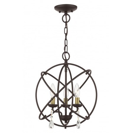Livex Lighting Bronze Convertible Chandelier / Semi Flu 40904-07