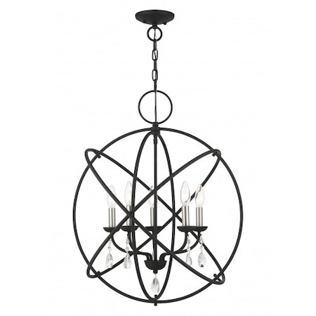 Livex Lighting Black Chandelier, 5 Light 40905-04