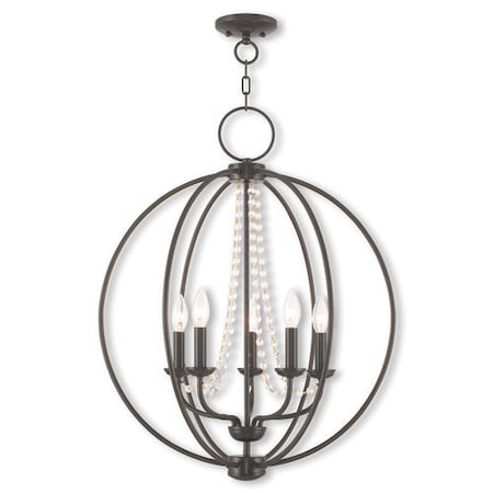 Livex Lighting Arabella 5 Light English Bronze Chandelier 40915-92