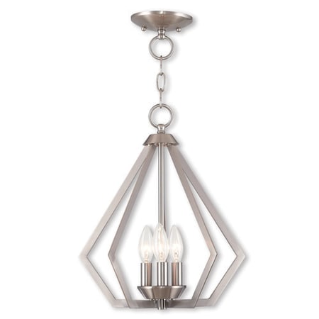 Livex Lighting Prism 3 Light Brushed Nickel Convertible 40923-91