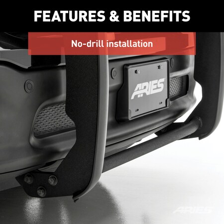 Aries Automotive 4077-2 Stainless Steel Grille Guard - Heavy Duty, No-Drill Installation - View #6