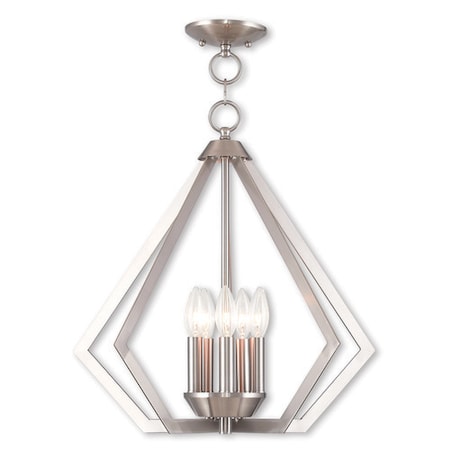 Livex Lighting Prism 5 Light Brushed Nickel Chandelier 40925-91