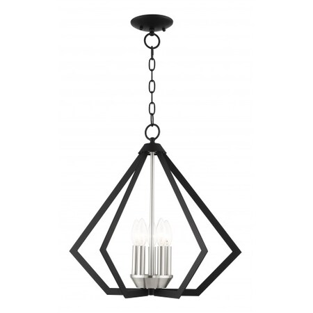 Livex Lighting Black with Brushed Nickel Cluster Chande 40925-04