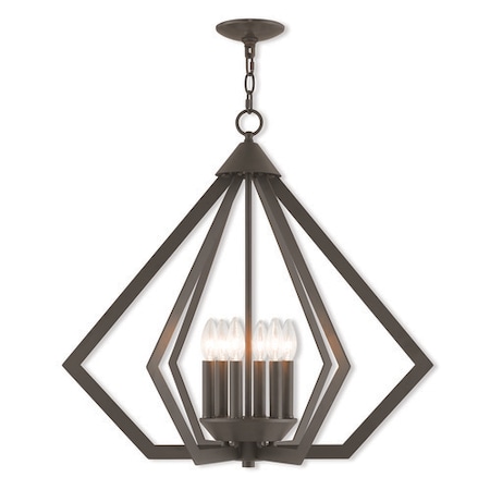 Livex Lighting Prism 6 Light Bronze Chandelier 40926-07