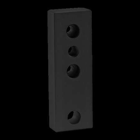 80/20 Level Anchor Base Plate, 4 Hole M12 Tap 40-2175-BLACK