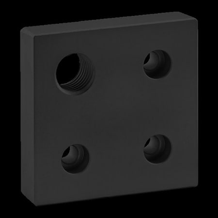 80/20 Blk 80mmx80mm Base Plate W/M20 Crnr Tap 40-2367-BLACK