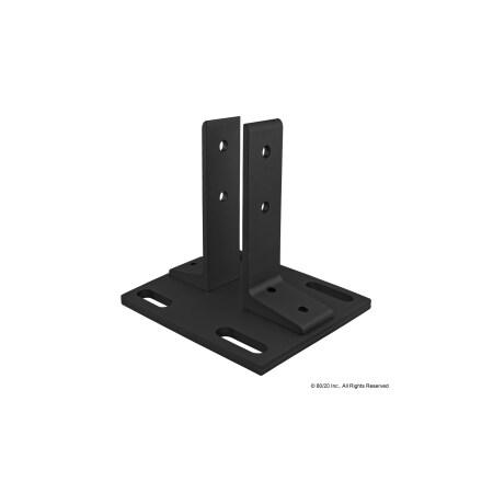 80/20 Black 40-4040 Floor Mount Base Plate 40-2390-BLACK