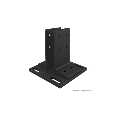 80/20 Black 40-4080 Floor Mount Base Plate 40-2400-BLACK