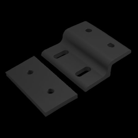 80/20 Sgl Mesh Retainer 80mm W/Dbl Back Plate 40-2435-BLACK