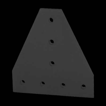 80/20 Black 40 S 7 Hole Tee Joining Plate 40-4312-BLACK