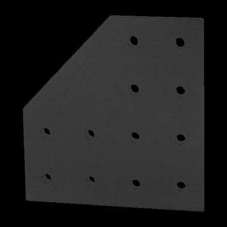 80/20 Black 40 S 12 Hole 90 Deg Joining Plate 40-4328-BLACK