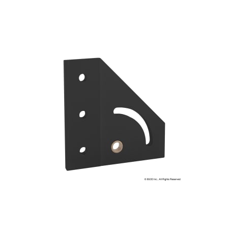 80/20 Black 40S 90 Deg Left Hand Pivot Bracket 40-4333-BLACK