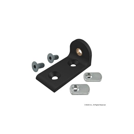 80/20 Black 40 S "Countersink" L Pivot Arm 40-4343-BLACK