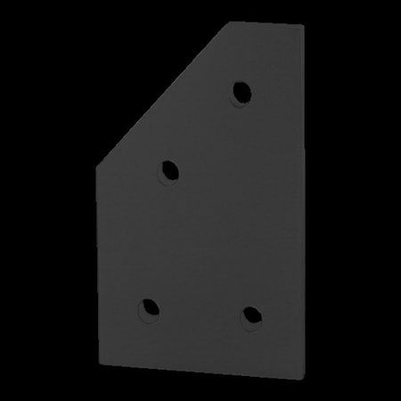 80/20 Blk 40S 4 Hole 45 Deg Angle Joining Plt 40-4346-BLACK