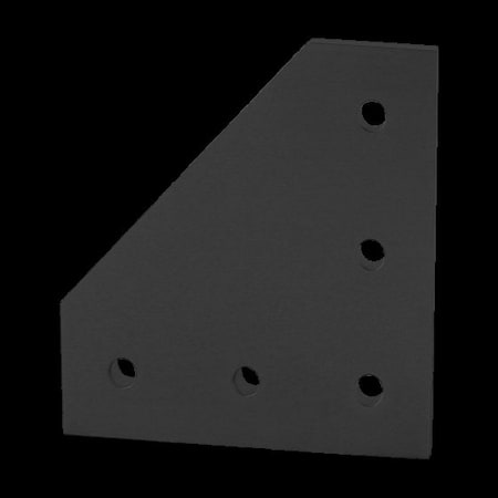 80/20 JoiningPlate, Aluminum, Black, 120mm, 6mm 40-4351-BLACK