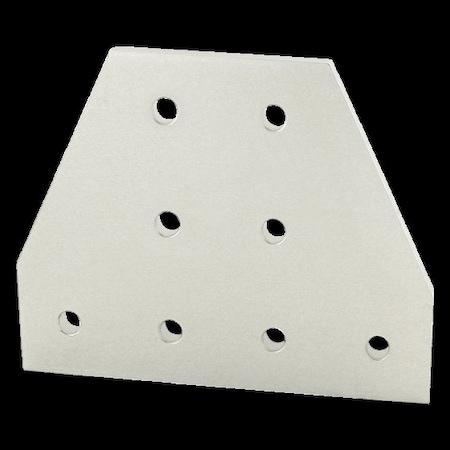 80/20 TeeJoiningPlate, Alum, Silver, 120mm, 6mm 40-4355