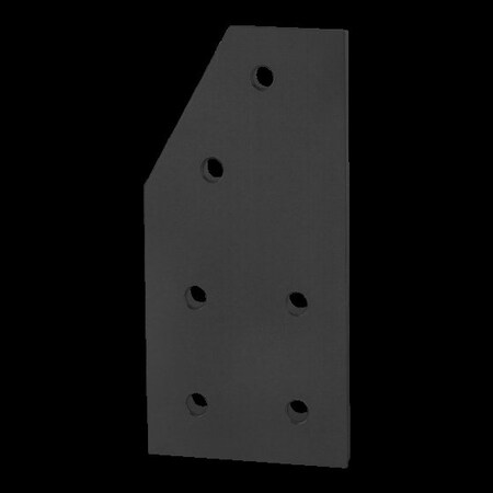80/20 Blk 40S 6 Hole 60 Deg Angle Joining Plt 40-4362-BLACK