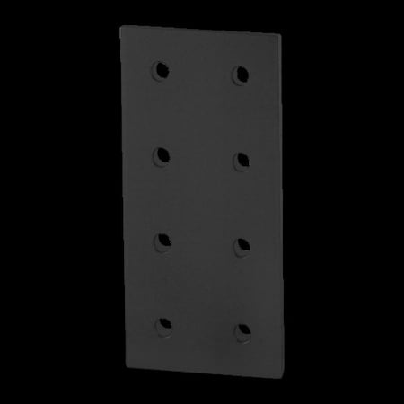 80/20 Black 40 S 8 Hole Joining Plate 40-4365-BLACK