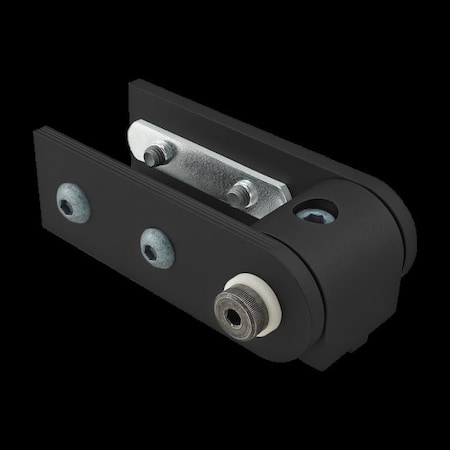 80/20 Living Hinge 0 Deg W/Str Pivot Arms 40S 40-4380-BLACK
