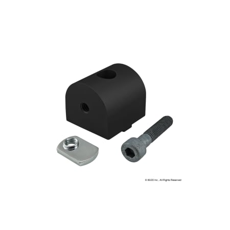 80/20 Black 40 S 0 Degree Living Nub 40-4381-BLACK