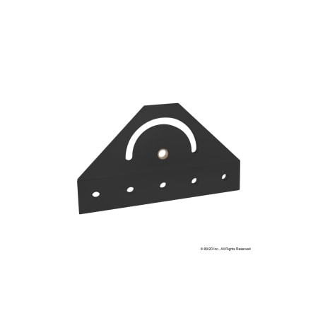 80/20 Black 40 S 180 Degree Pivot Bracket 40-4424-BLACK