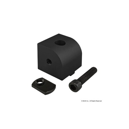 80/20 Black 40 S 0 Deg Right Angle Living Nub 40-4425-BLACK