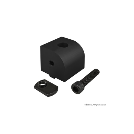 80/20 Black 40 S 90 Deg Right Angle Living Nub 40-4426-BLACK