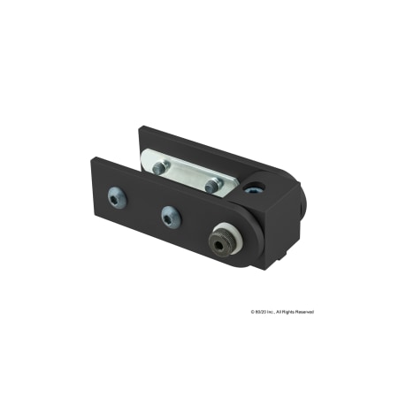 80/20 Black 40S Right Angle 0 Deg Living Hinge 40-4428-BLACK