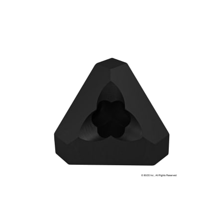 80/20 Triangular Corner Connector, 3 Way 40-4441-BLACK