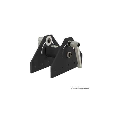 80/20 Long Dbl 180 Deg Pivot Assy W/L-Handles 40-4455-BLACK