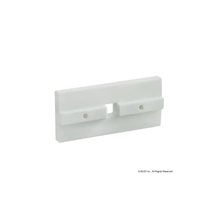 80/20 White 40S Uhmw Pads W/ Brake Hole 40-6590