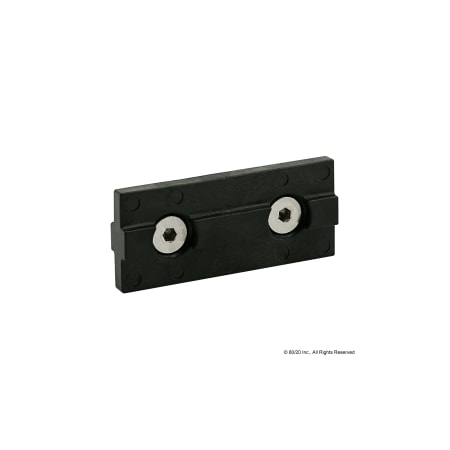 80/20 Dbl Keyed Blk Unibearing Pad 40S 40-6893