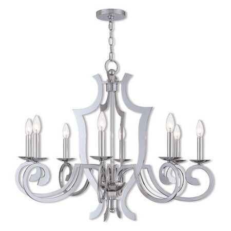 Livex Lighting Aldrich 8 Light Polished Chrome Chandelier 41008-05