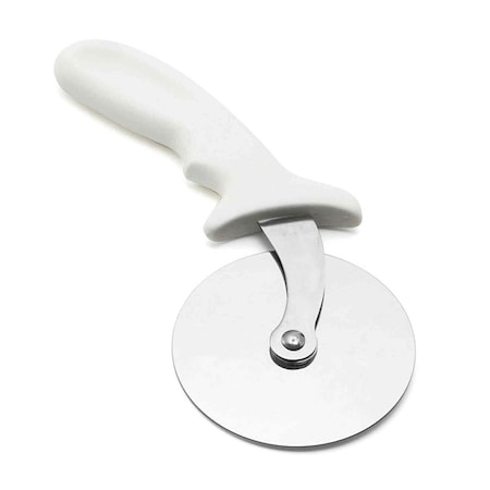 Tablecraft Pizza Wheel, SS, White Plst Handle, 4" 4106W