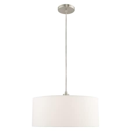 Livex Lighting Clark 1 Light Brushed Nickel Pendant Chandelier 41090-91