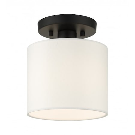 Livex Lighting Black Semi Flush, 1 Light 41094-04