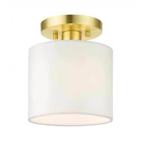 Livex Lighting Satin BrassSemi Flush, 1 Light 41094-12