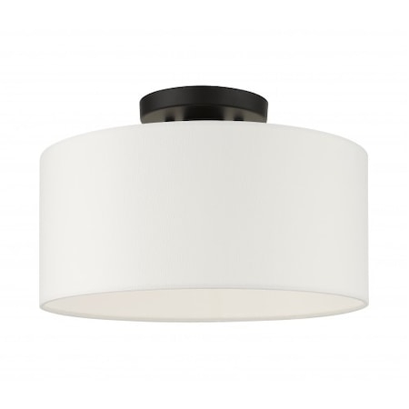Livex Lighting Black Semi Flush, 1 Light 41097-04
