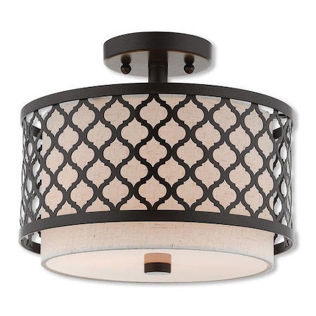 Livex Lighting Arabesque 2 Light English Bronze Ceiling Mount 41111-92