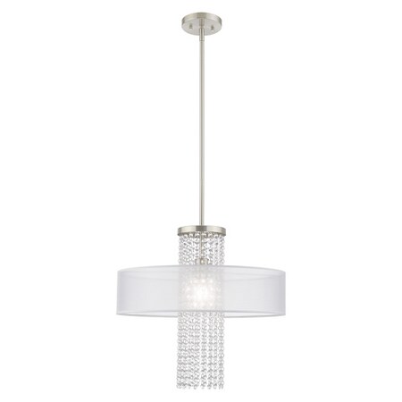 Livex Lighting Bella Vista 1 Light Brushed Nickel Penda 41121-91