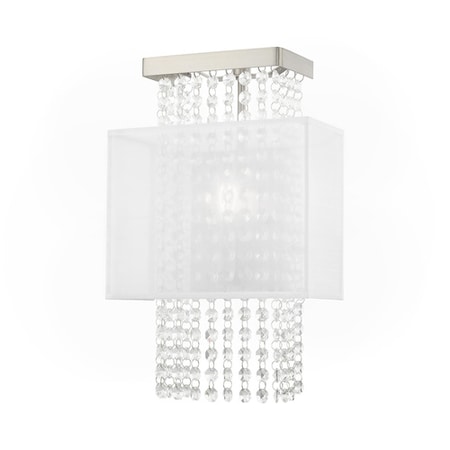 Livex Lighting Bella Vista 1 Light Brushed Nickel ADA Wall Sconce 41128-91
