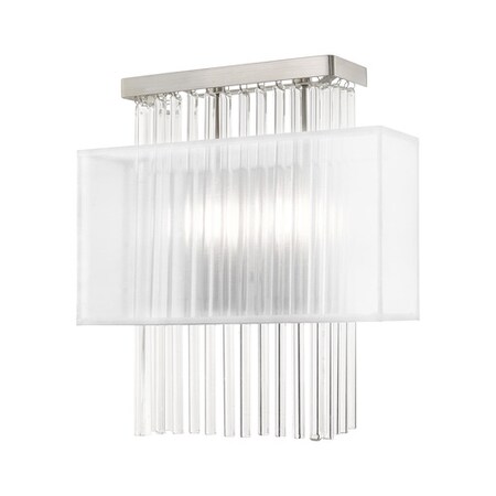 Livex Lighting Alexis 2 Light Brushed Nickel ADA Wall Sconce 41148-91