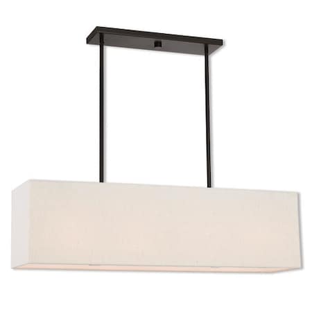 Livex Lighting Summit 4 Light English Bronze Linear Chandelier 41156-92