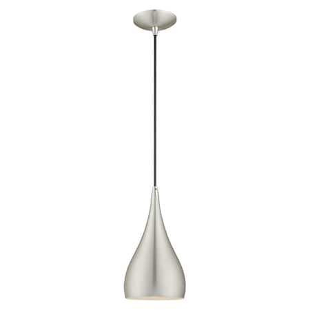 Livex Lighting Metal Shade Mini Pendants 1 Light Brushe 41171-66