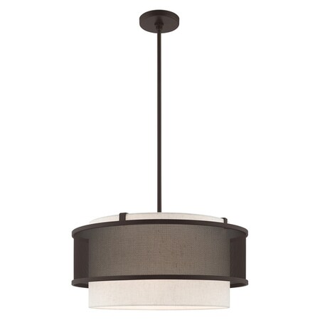 Livex Lighting Braddock 4 Light Bronze Pendant Chandeli 41205-07