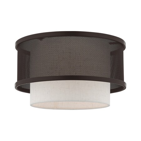 Livex Lighting Braddock 1 Light Bronze Ceiling Mount 41207-07