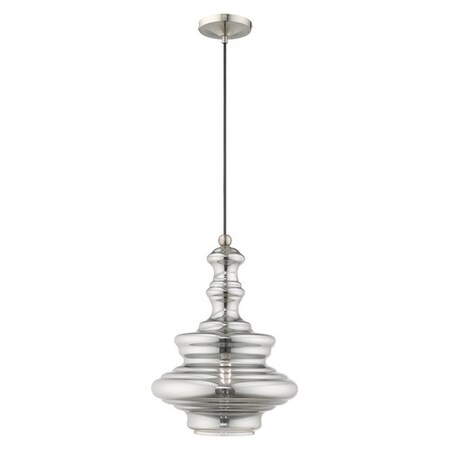Livex Lighting Art Glass Mini Pendants 1 Light Brushed 41245-91