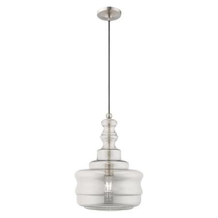 Livex Lighting Art Glass Mini Pendants 1 Light Brushed Nickel Mini Pendant 41246-91