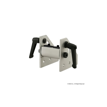 80/20 Dbl Pivot Bracket W/L-Handles 2" 10S 4124