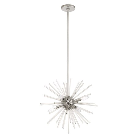 Livex Lighting Utopia 6 Light Polished Chrome Pendant Chandelier 41254-05